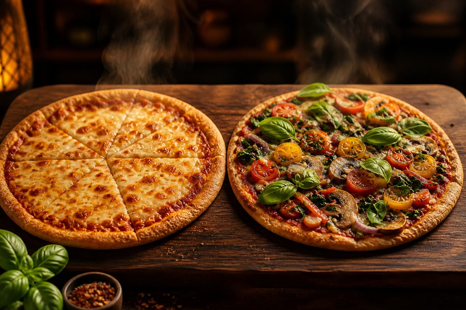 Gluten-free and vegan pizza options at the Laserdome snack bar