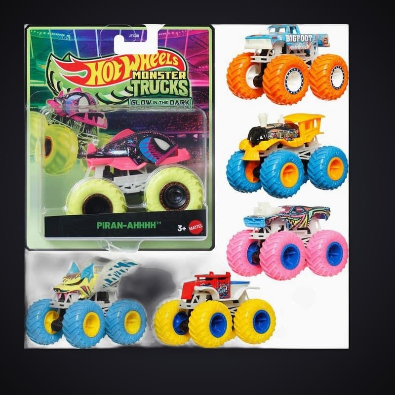 Hot Wheels Glow Monster Trucks