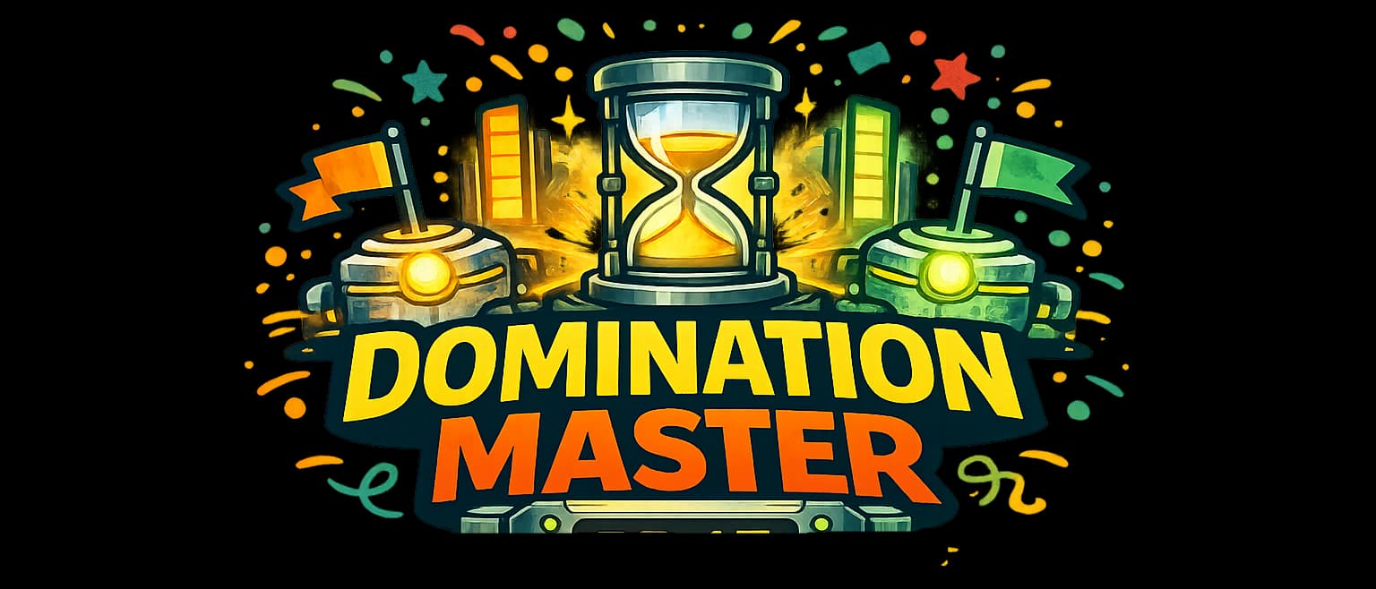 Teams holding control zones in Domination laser tag
