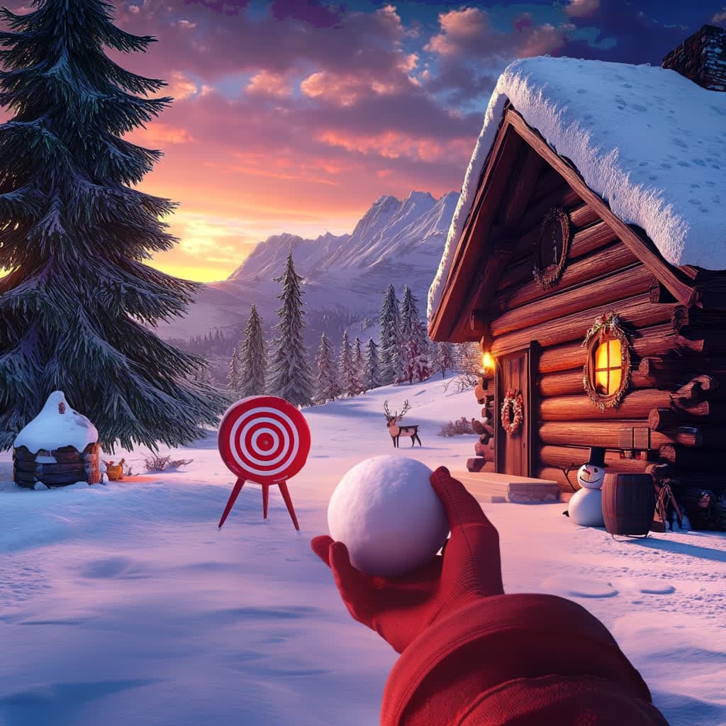 Deck the Holograms sunset target challenge