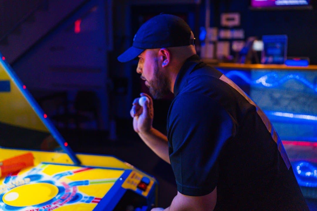 Prize counter at Laserdome — redeem tickets for toys, plush, and candy